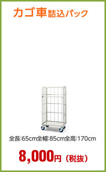 カゴ車詰込パック8,000円(税抜)
